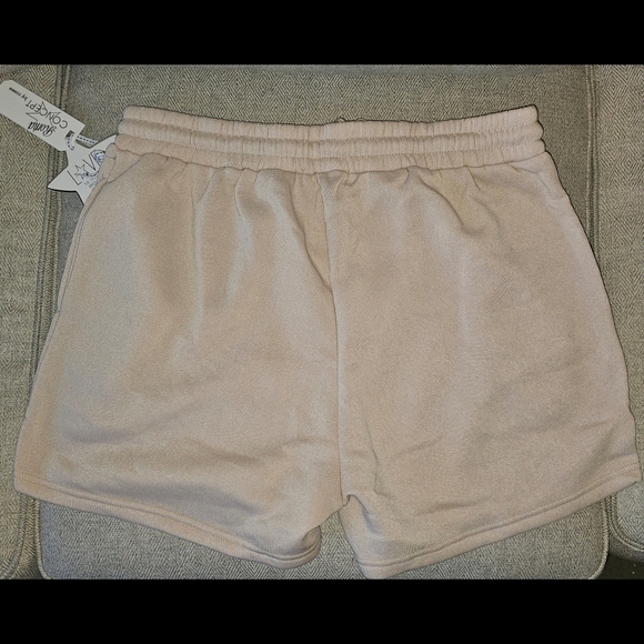 Roma Concept Crop Zip Hoodie + Elastic Fleece Shorts (Beige) (2 Piece Set) - Picture 4 of 6